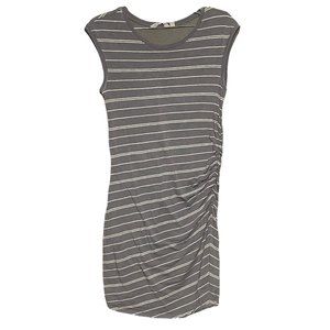 Athleta Woman's Striped Grey Form-Fitting Knee-Length Dress Size Small
